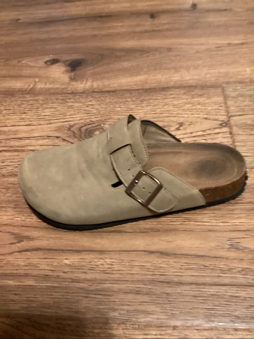 Men's Slip-On Clog in Light Tan with Adjustable Strap